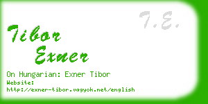 tibor exner business card